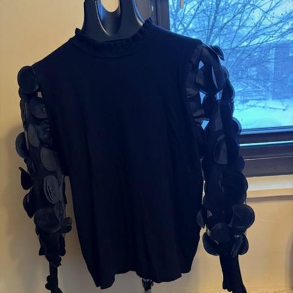 Sioni (Milano) Mixed Media Long Sleeved Sweater